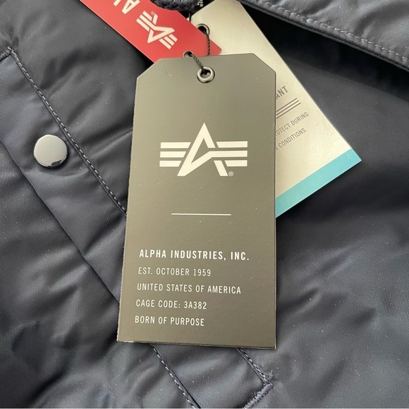 ALPHA INDUSTRIES N -3B replica blue army XL HOODED PARKA winter‎ coat - Picture 15 of 16